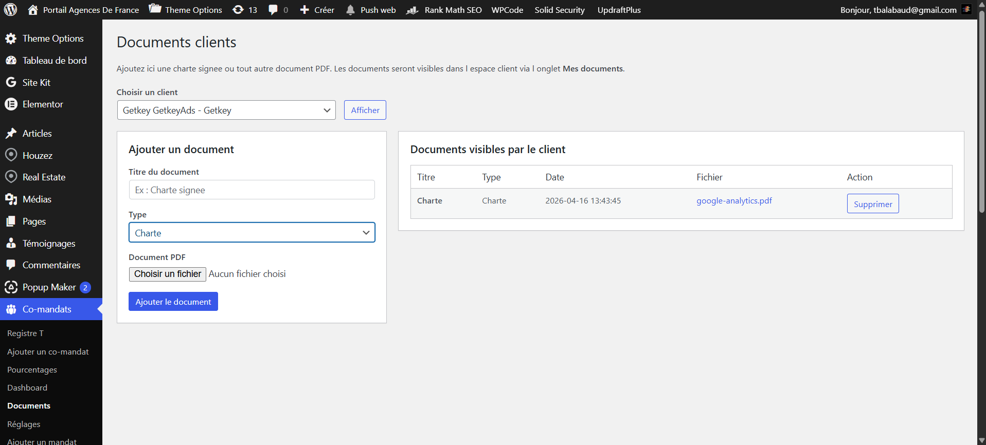Gestion documentaire admin